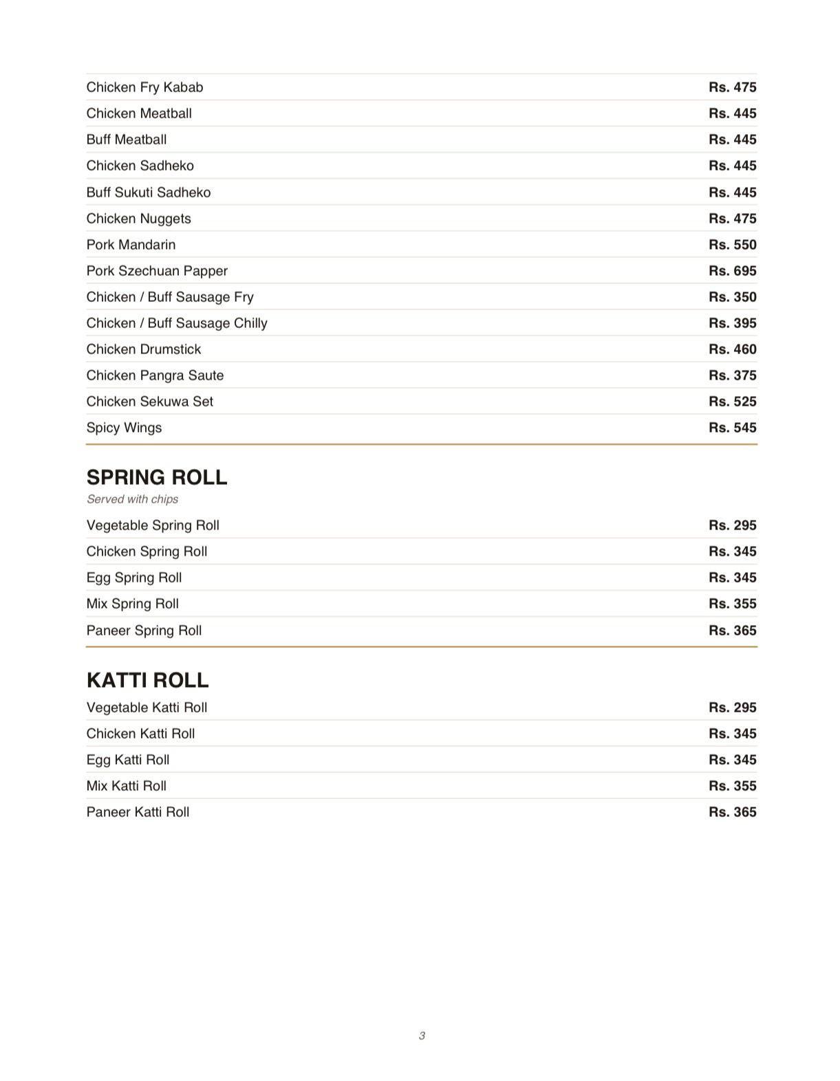 Menu Page 3