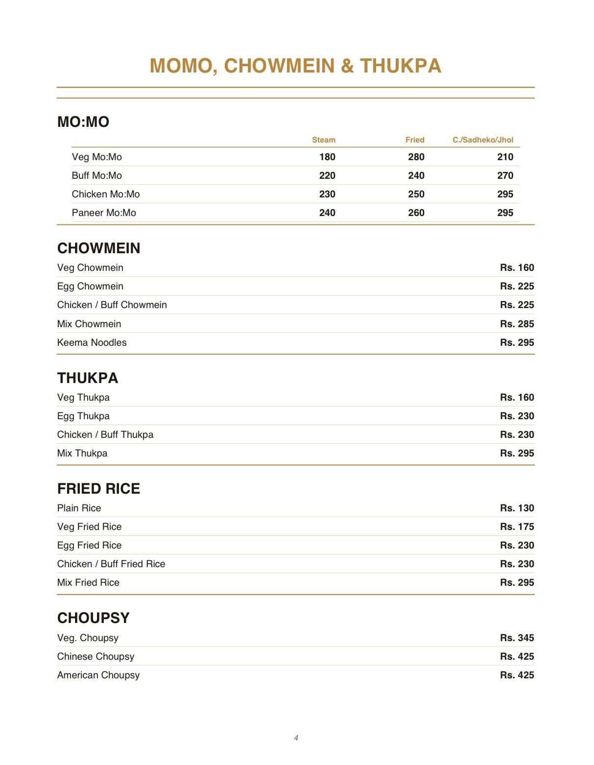 Menu Page 4