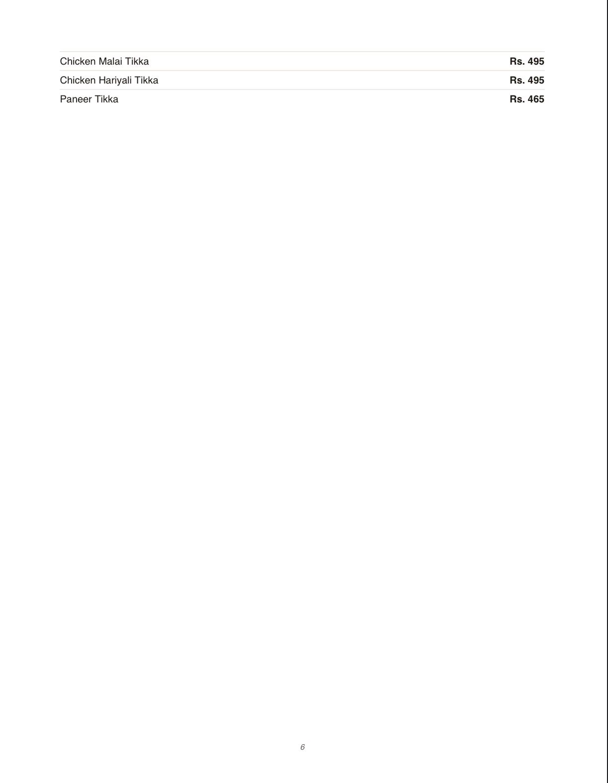 Menu Page 6